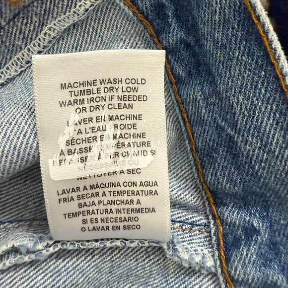 NWT Re/Done X Levi’s Amina Muaddi Patchwork Jean Indigo Size 26 - Picture 10 of 16